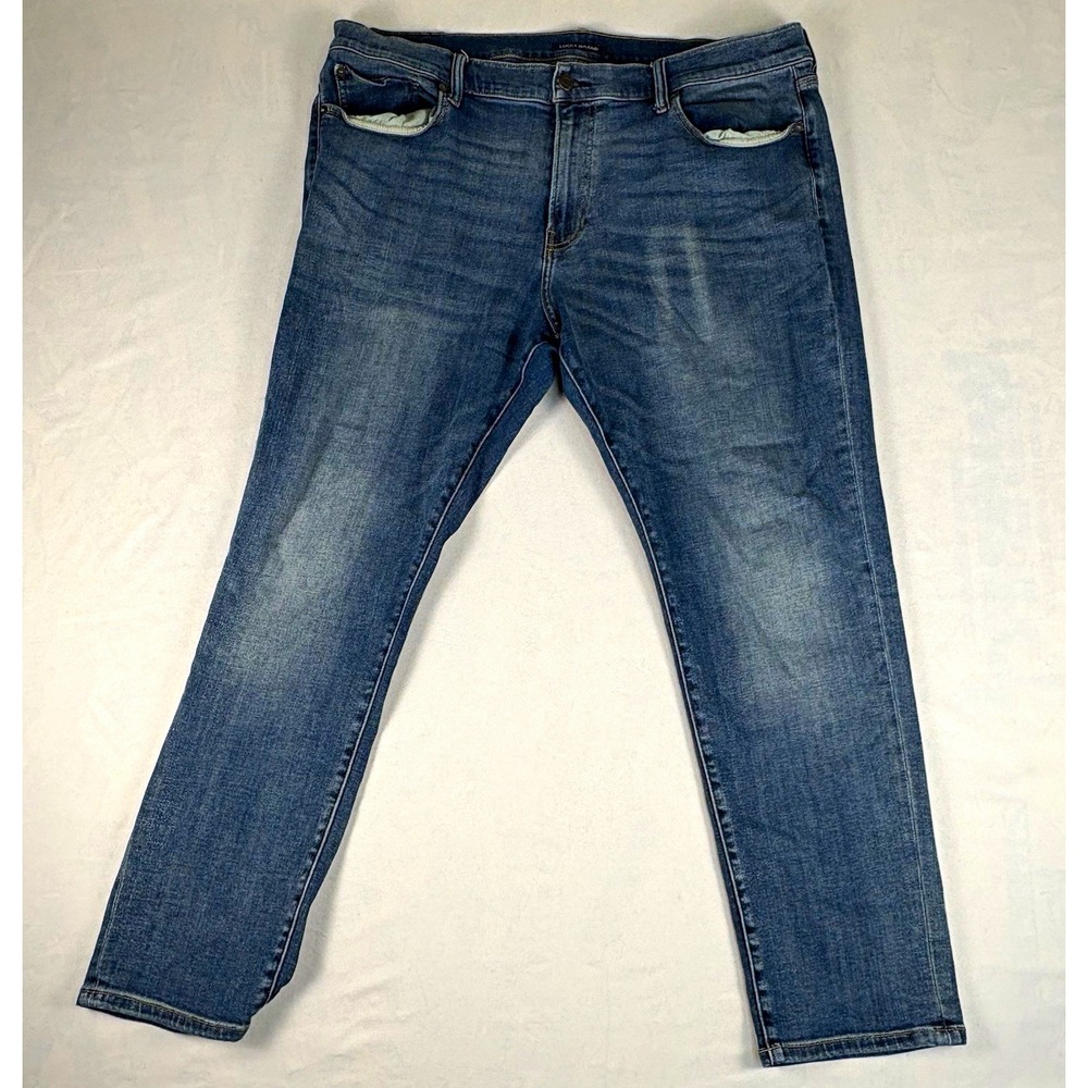 Lucky Brand Men's Relaxed Straight Blue Medium Wash Denim Jeans 41x29